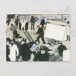 Felix Vallotton - Street-Szene Postkarte