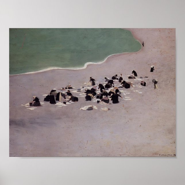 Felix Vallotton-Washerwomen bei Etretat Poster (Vorne)