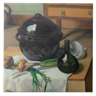 Felix Vallotton, Zwiebeln und Suppenlöffel, Fliese