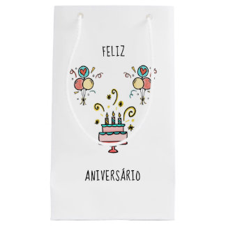 Feliz Aniversário | Happy Birthday Kleine Geschenktüte