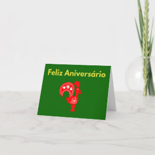 Feliz Aniversário, portugiesischer Geburtstag Karte