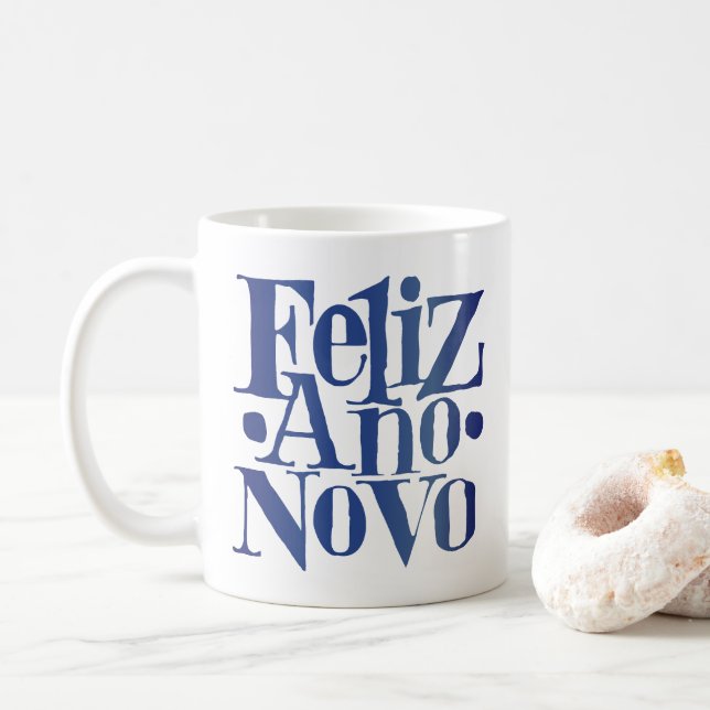 Feliz Ano Novo Kaffeetasse (Mit Donut)