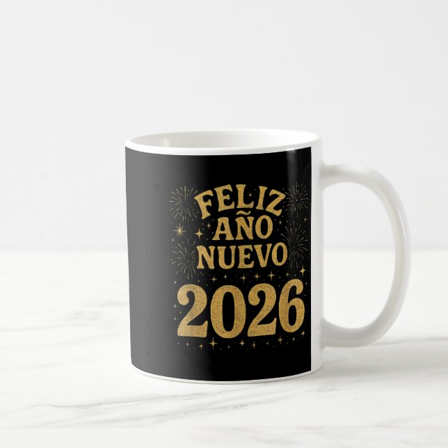 Feliz Año Nuevo 2026 Spanish Fireworks New Year Fi Kaffeetasse (Rechts)