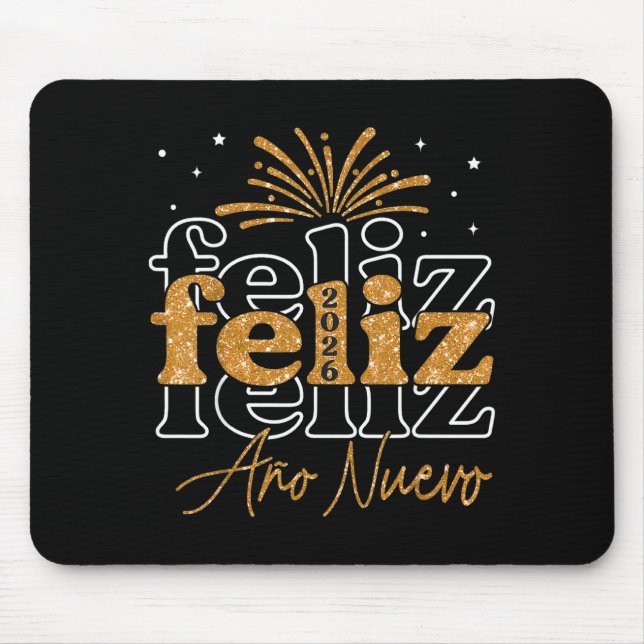 Feliz Año Nuevo 2026 Spanish New Years Eve Party  Mousepad (Vorne)