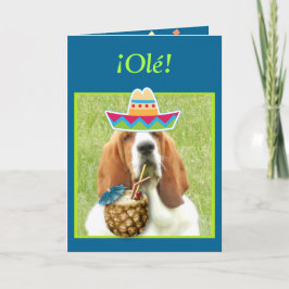 "¡ Feliz Cinco De Mayo!" Karte w/Basset u.