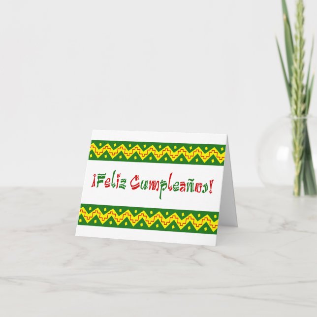 Feliz cumpleanos arriba karte (Vorderseite)