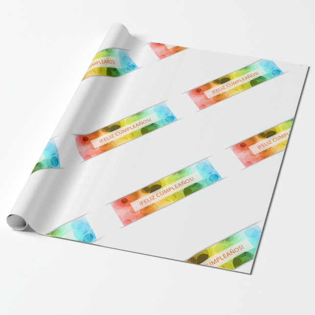 Feliz cumpleanos-Bokeh Geschenkpapier (Ungerollt)