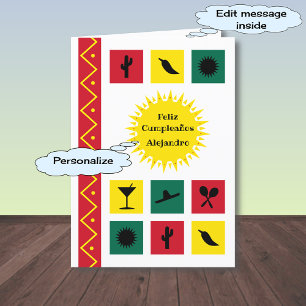 Feliz cumpleaños Carte d'anniversaire d'inspiratio