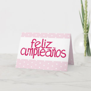 Feliz Cumpleaños Hot Pink Card Karte