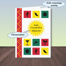 Feliz cumpleaños Mexican inspiriert Geburtstagskar