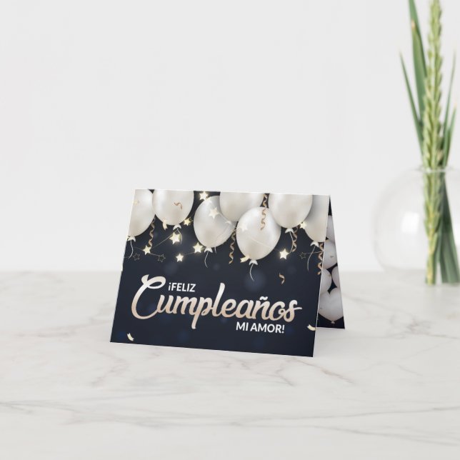 ¡FELIZ Cumpleaños, MI AMOR | Grußkarte Karte (Vorderseite)