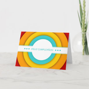 Feliz cumpleanos retro karte