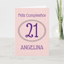 Feliz Cumpleaños Schönes spanisches Glück zum Gebu Karte