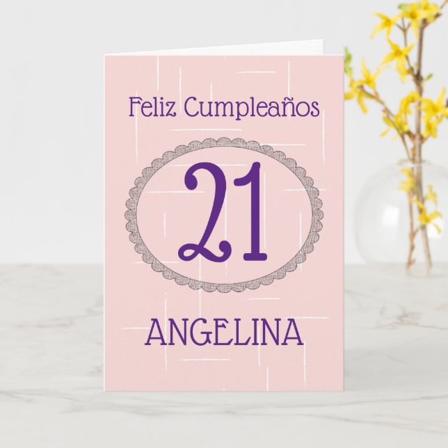 Feliz Cumpleaños Schönes spanisches Glück zum Gebu Karte (Gelbe Blume)