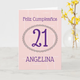 Feliz Cumpleaños Schönes spanisches Glück zum Gebu Karte