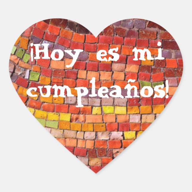 Feliz Cumpleanos Sticker (Vorderseite)
