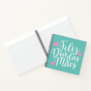 Feliz Dia Das Mães glücklich Muttertag   Noteboo Notizbuch