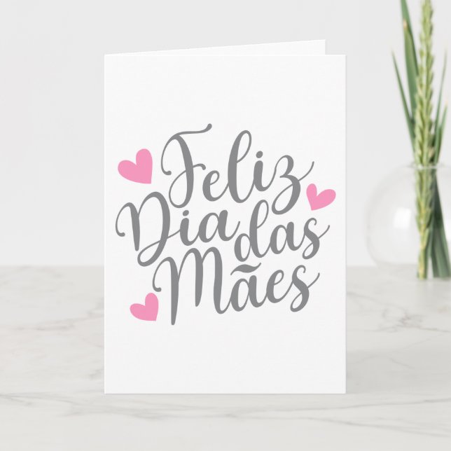 Feliz Dia Das Mães Muttertag| Grußkarte Karte (Vorderseite)