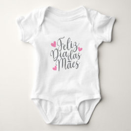 Feliz Dia Das Mães zum Muttertag| Karosserie Baby Strampler