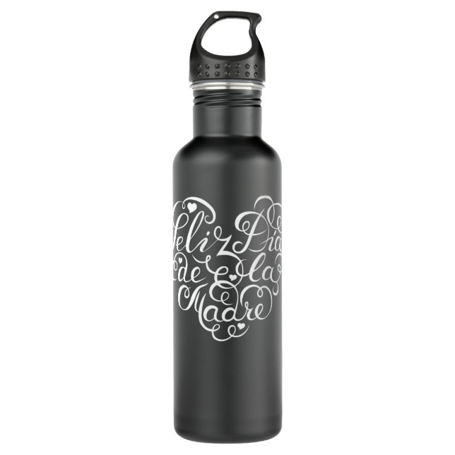 Feliz Día de la Madre Edelstahlflasche (Vorderseite)