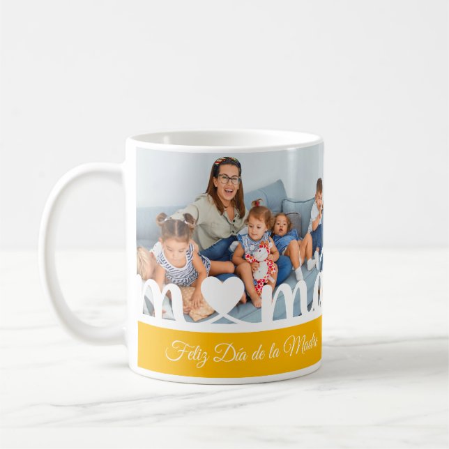 Feliz Día de la Madre Mama Picture Tasse (Links)
