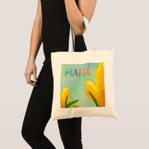 Feliz dia de las madres Mamá Yellow Tulips Tragetasche