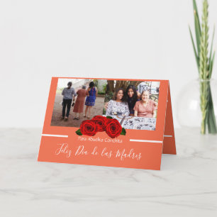Feliz Día de Las Madres Rose Peachy Coral Karte