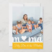 Feliz Dia de las Madres Spanische Flachgrüßkarte