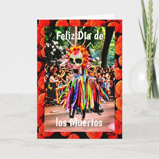 Feliz Dia de los Muertos, 5" x 7" Grußkarte Karte (Vorderseite)