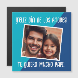 Feliz Día De Los Padres Con Foto Regalo Magnetkarte