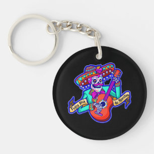 Feliz Dia De Muertos avec Squelette Jouer de la gu