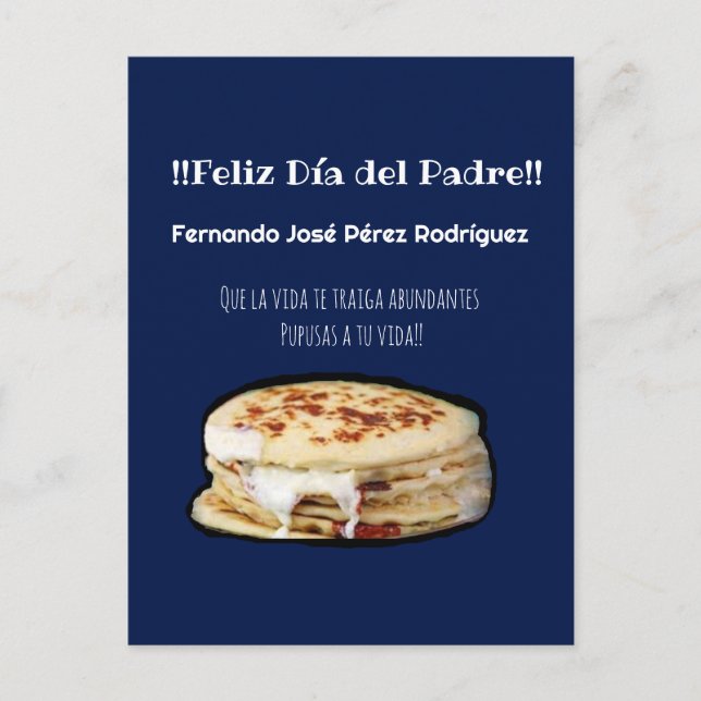 Feliz Día del Padre para el Comelón de Pupusas Postkarte (Vorderseite)