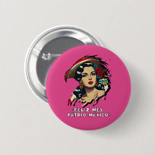 Feliz Mes Patrio Mexiko Unabhängigkeit Button