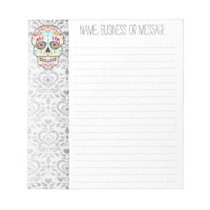 Feliz Muertos - Custom Sugar Skull Notepad Notizblock