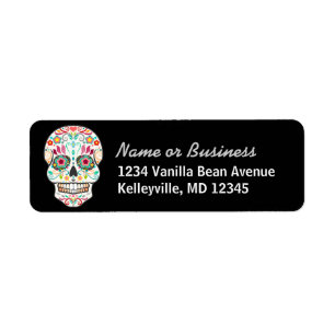 Feliz Muertos - Étiquettes de adresse du crâne suc