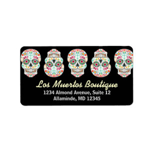 Feliz Muertos - étiquettes de adresse faits sur
