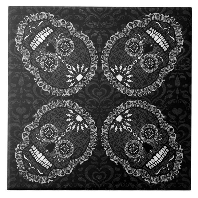 Feliz Muertos - festliche Fliese (Vorderseite)