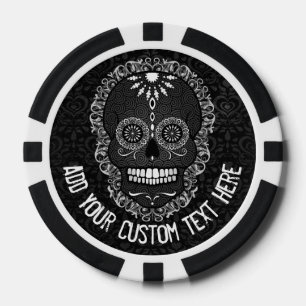 Feliz Muertos - Zuckerschädel-kundenspezifische Pokerchips