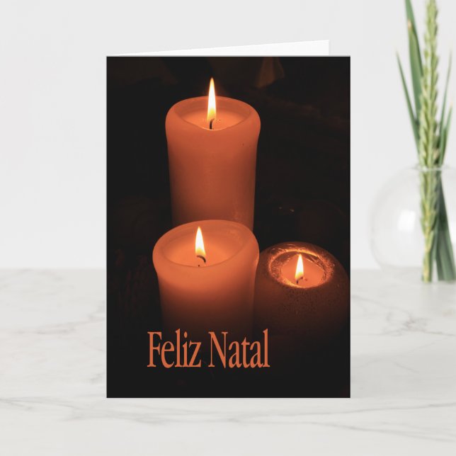 Feliz Natal Burning Kerzen Weihnachten (Vorderseite)