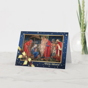 Feliz Natal. Carte de la crèche en portugais