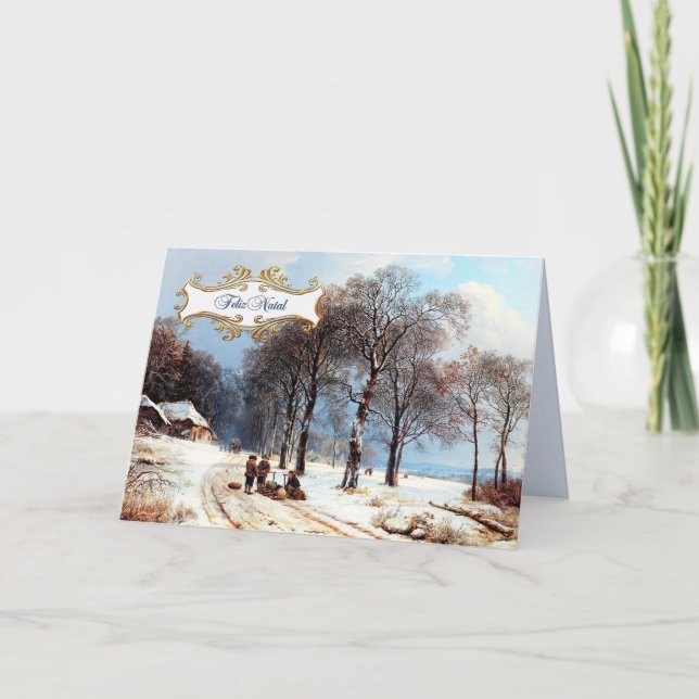 Feliz Natal. Carte de Noël en portugais (Devant)