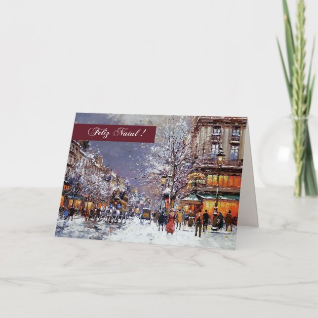 Feliz Natal. Carte de Noël en portugais (Devant)