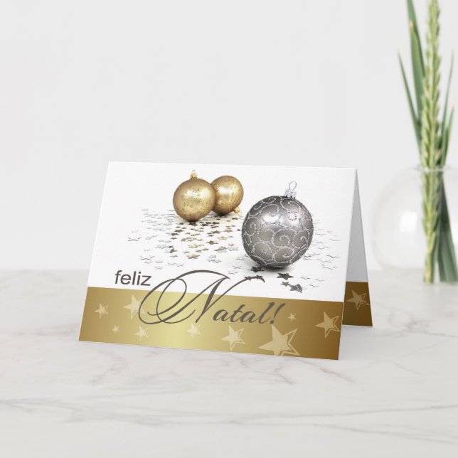 Feliz Natal. Carte de Noël en portugais (Devant)