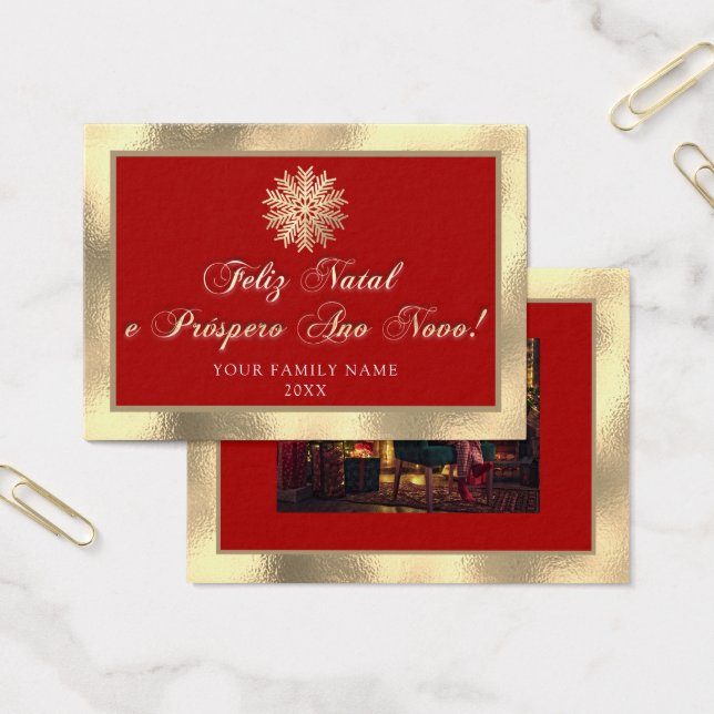 Feliz Natal e Próspero Ano Novo Royal Gold Red (Büro)