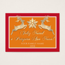 Feliz Natal e um Próspero Ano Novo Gold Red