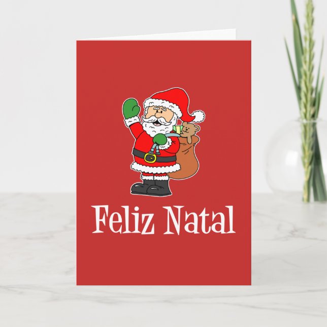 Feliz Natal Feiertagskarte (Vorderseite)