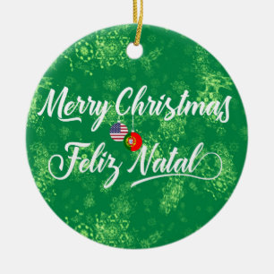 Feliz Natal Keramik Ornament