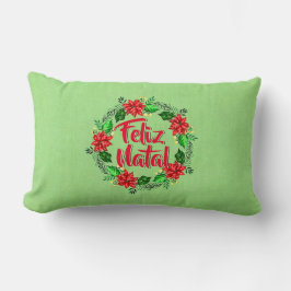 Feliz Natal Portugiesisch Frohe Weihnachten Lendenkissen