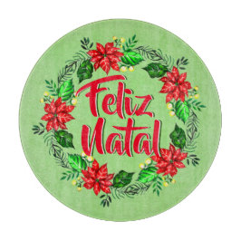 Feliz Natal Portugiesisch Frohe Weihnachten Schneidebrett