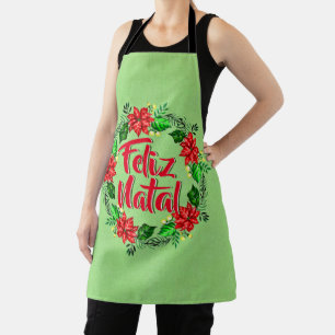 Feliz Natal Portugiesisch Frohe Weihnachten Schürze